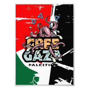Foto Gaza Libre Palestina - Ilustracion Octopus