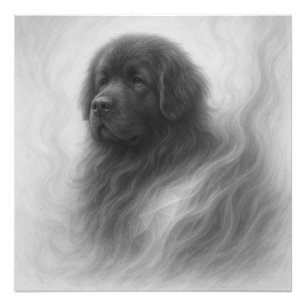 Foto Gentle Guardian – Retrato de Perro Terranova