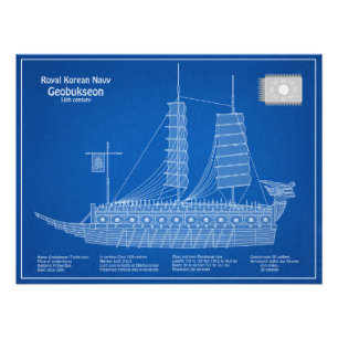Foto Geobukseon del barco de tortuga - Ship Blueprint A