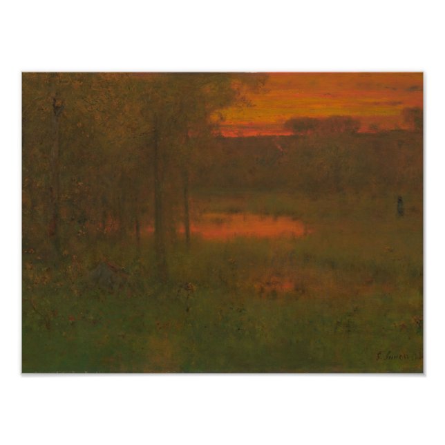 Foto George Inness - Paisaje, atardecer (Frente)