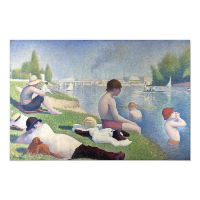 Foto Georges Seurat - Bathers en Asnieres (Frente)