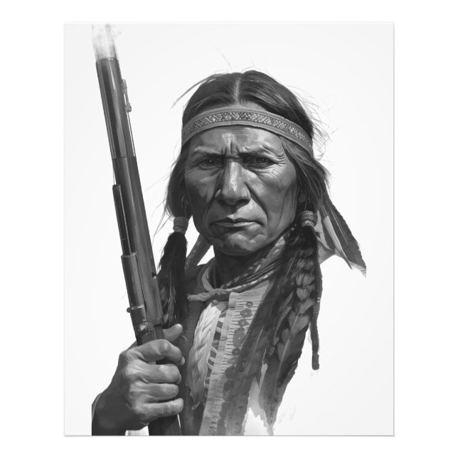 Foto Geronimo Blanco y Negro (Frente)