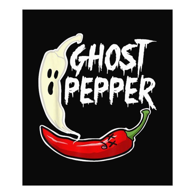 Foto Ghost Pepper Funny Spicny Hot Halloween Ghost Pepp (Frente)