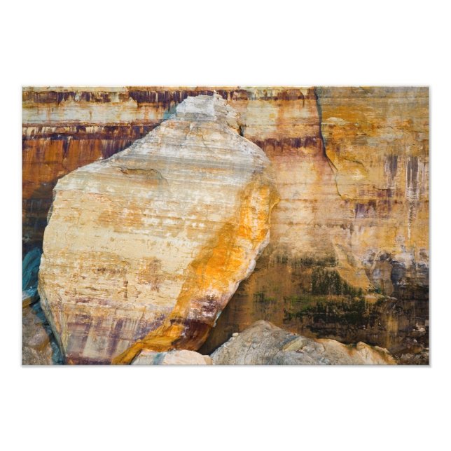Foto Giant Rock Slab, Pictured Rocks NL, Michigan (Frente)