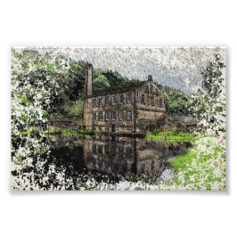 Foto Gibson Mill, Hardcastle Crags Dibujo a lápiz