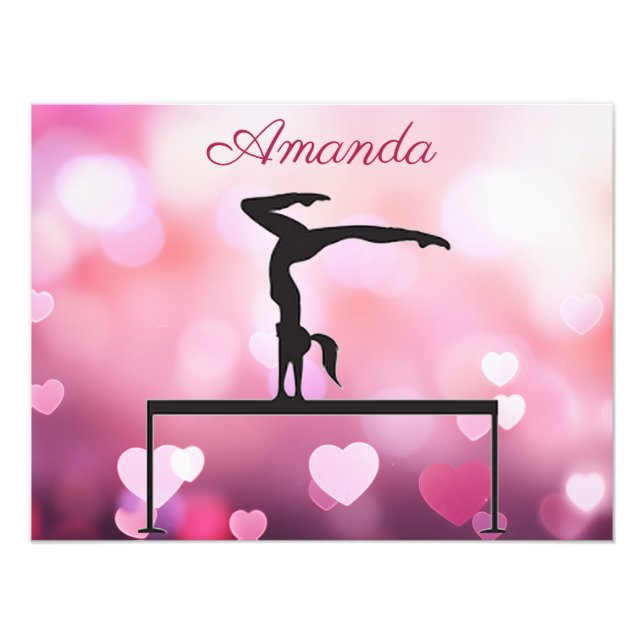 Foto Gimnasia Equilibrio Beam Pink Hearts (Frente)