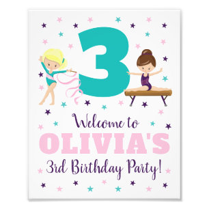 Foto Gimnasia Rótulo de fiesta de cumpleaños ・ 8 x 10 I