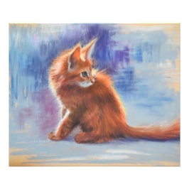 Foto Ginger Kitten en luz pastel