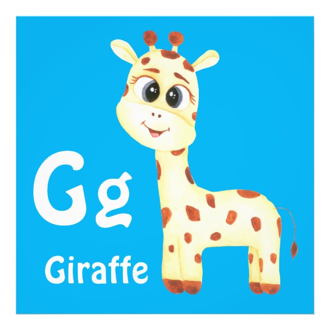 Foto Giraffe personalizar ABC: Letra G - Añadir tu nomb (Frente)