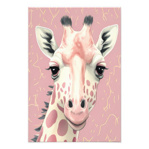Foto Giraffe rosa cúrcuta
