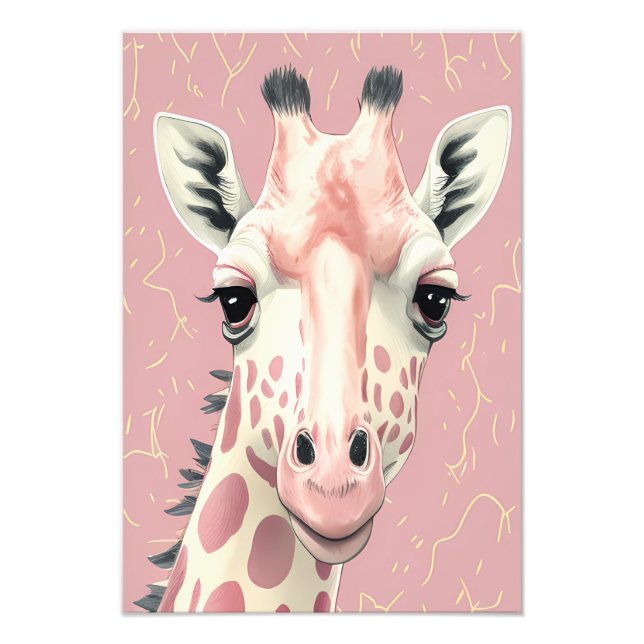 Foto Giraffe rosa cúrcuta (Frente)