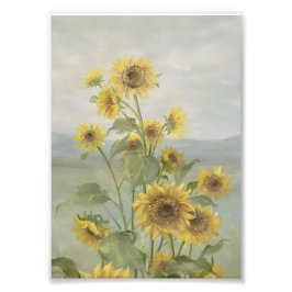 Foto Girasol moderno Imagen en acuarela y personalizabl