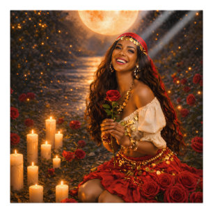 Foto gitana roja 