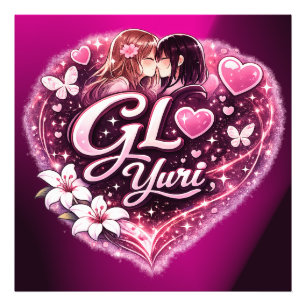 Foto GL Yuri Diseño Estético de Anime de Amor entre C