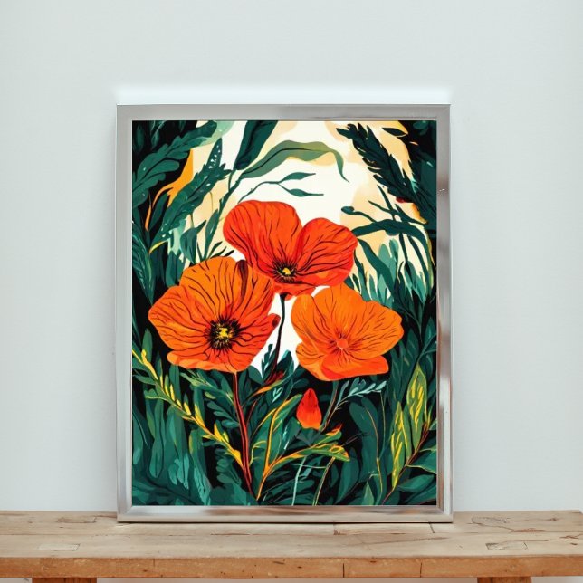 Foto Glade al sol con flores Naranjas (Subido por el creador)