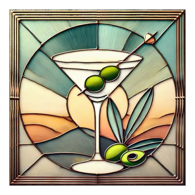 Foto Glass de Mediano Siglo 2 Olive Martini (Frente)