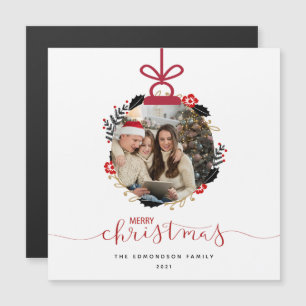 Foto Globe Merry Christmas Ornamcard