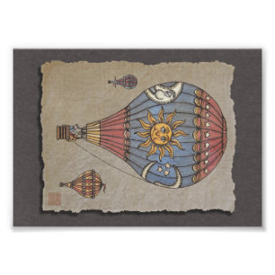 Foto Globo de aire caliente colorido