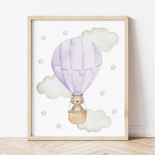 Foto Globo violeta de aire caliente, animales, oso, est