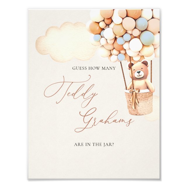 Foto Globos De Oso Adivinan Cuántos Grahams - Rótulo (Frente)