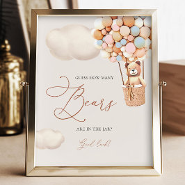 Foto Globos De Oso Azul Rosa Adivina Cuántos Osos De Ró