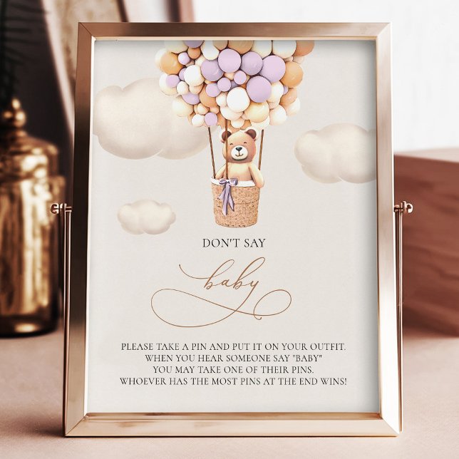 Foto Globos de oso - No digas BEBÉ - Rótulo (Subido por el creador)