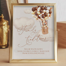 Foto Globos de oso Rótulo de tradiciones familiares fav