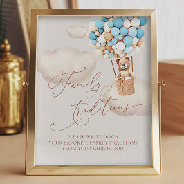 Foto Globos de oso Rótulo de tradiciones familiares fav