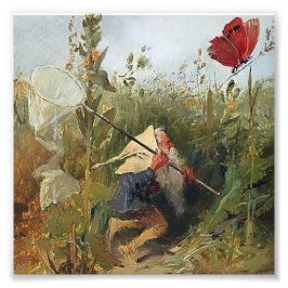 Foto "Gnome Capturando Mariposas" por Heinrich Schlitt