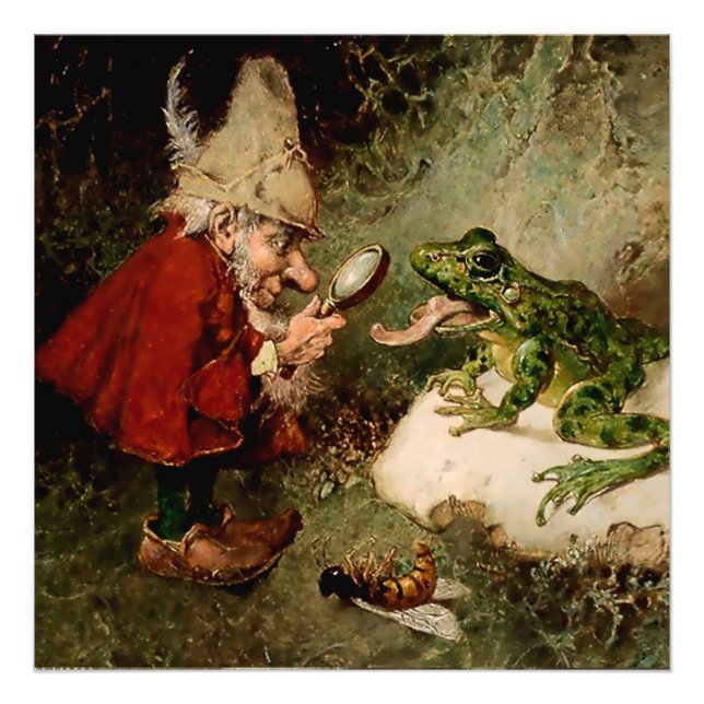 Foto "Gnome Médica inspecciona la lengua de ranas" por  (Frente)