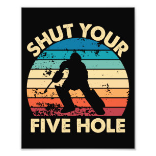 Foto Goalie de hockey sobre hielo Funny cierra tu retro