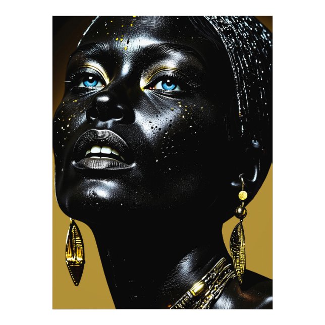 Foto Goldene Eleganz: Schwarze Schönheit mit Schmuck (Frente)