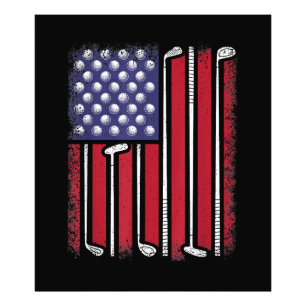 Foto Golf Divertido Bandera Americana Jugador de Golf V