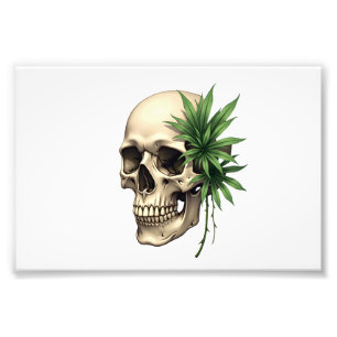 Foto Gótico Estético Grunge Calavera Hoja Tropical de M