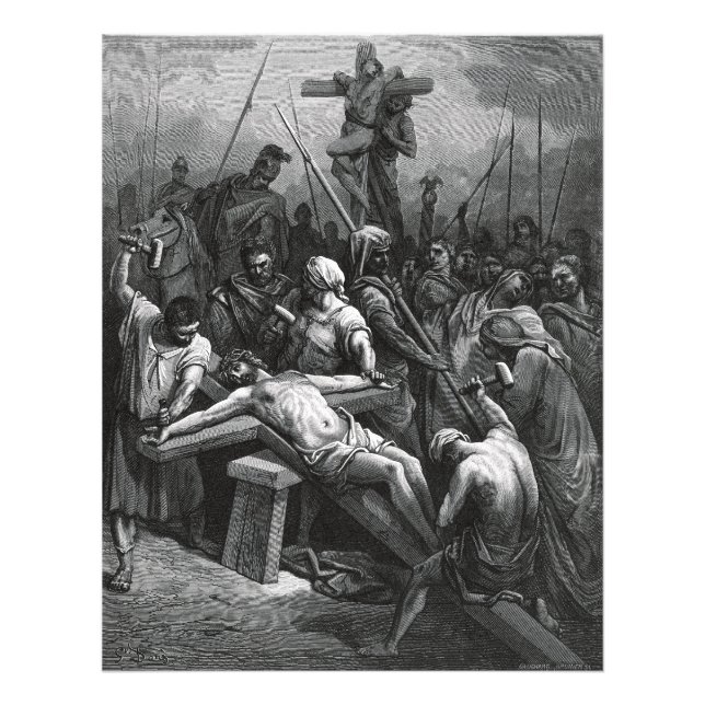 Foto Grabando Jesus Crucifixion 1866 por Gustave Dore (Frente)