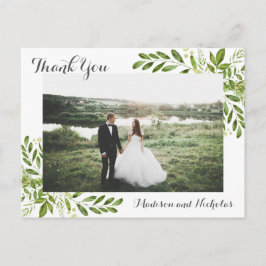 Foto gracias a postales con hojas verdes rusticas