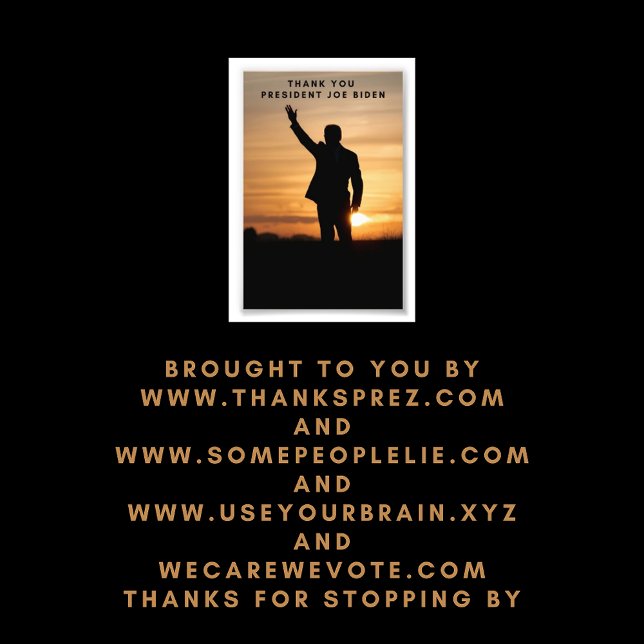 Foto Gracias Presidente Joe Biden (Subido por el creador)