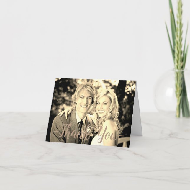 Foto Gracias Sepia - Tarjeta de nota (Anverso)