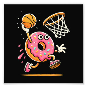 Foto Gracioso Donut Dunking Basketball Food Champ Sport