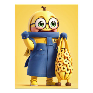 Foto Gracioso personaje bananero