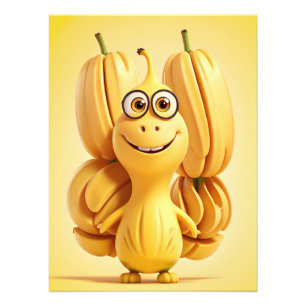 Foto Gracioso personaje bananero