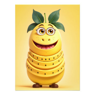 Foto Gracioso personaje bananero