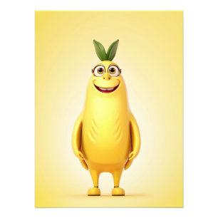 Foto Gracioso personaje bananero