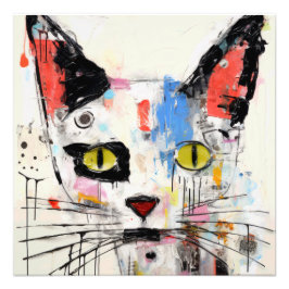 Foto Graffiti Cat Urban Cool Feline