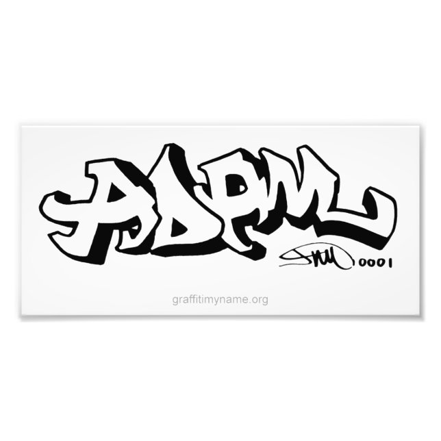 Foto Graffiti Mi nombre Imprimir (Frente)
