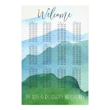 Gráfica de asientos Boda BBQ de colinas de agua