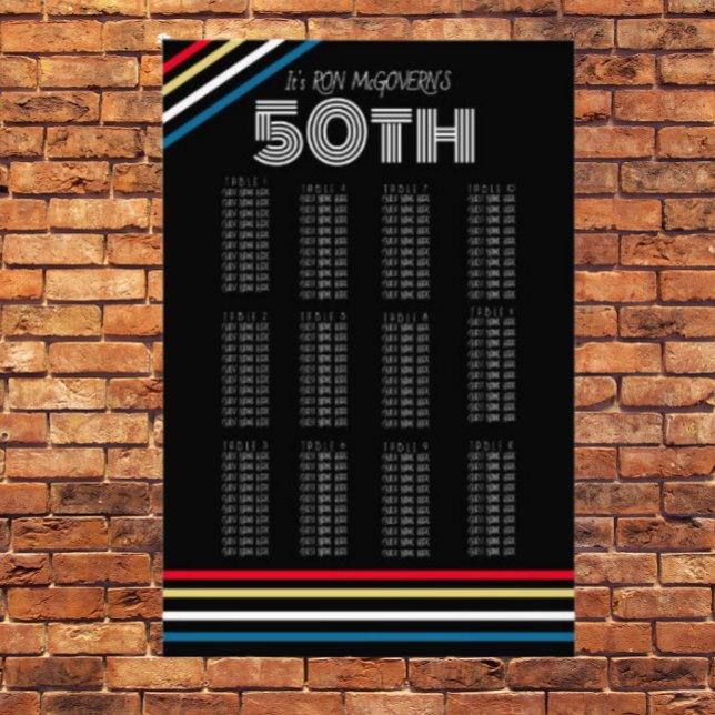 Foto Gráfica de asientos de 50 bandas retro en negro y  (Subido por el creador)