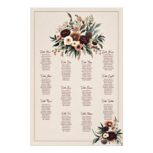 Foto Gráfico de asientos de Boho Florals