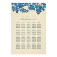 Gráfico de asientos de flores de cerezo azul japon