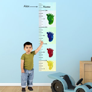 Foto Gráfico de Crecimiento de Pies de Colores Pastel A